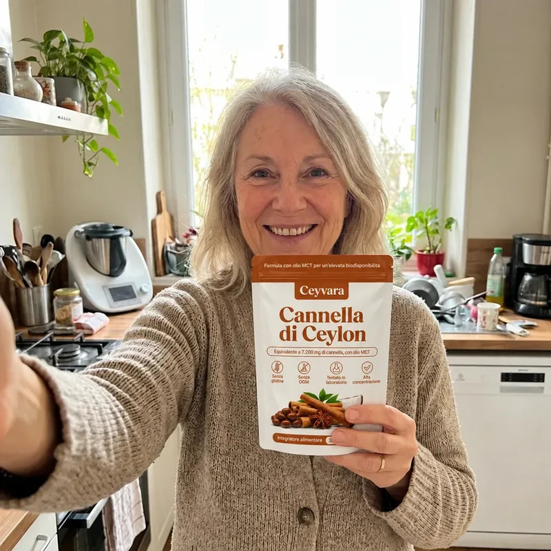 Mujer que muestra Ceyvara en su cocina